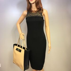 Little Black Beaded Embellished Tank Dress